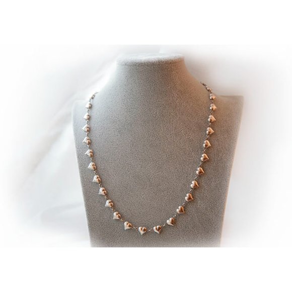 Jewelry - 925 Heart Neckless 20.52g Sterling Silver Puffed Heart and Chain